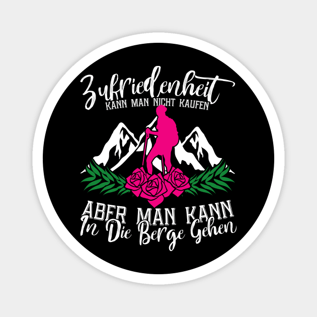 Satisfaction in the mountains Mountaineer Hiking Magnet by QQdesigns